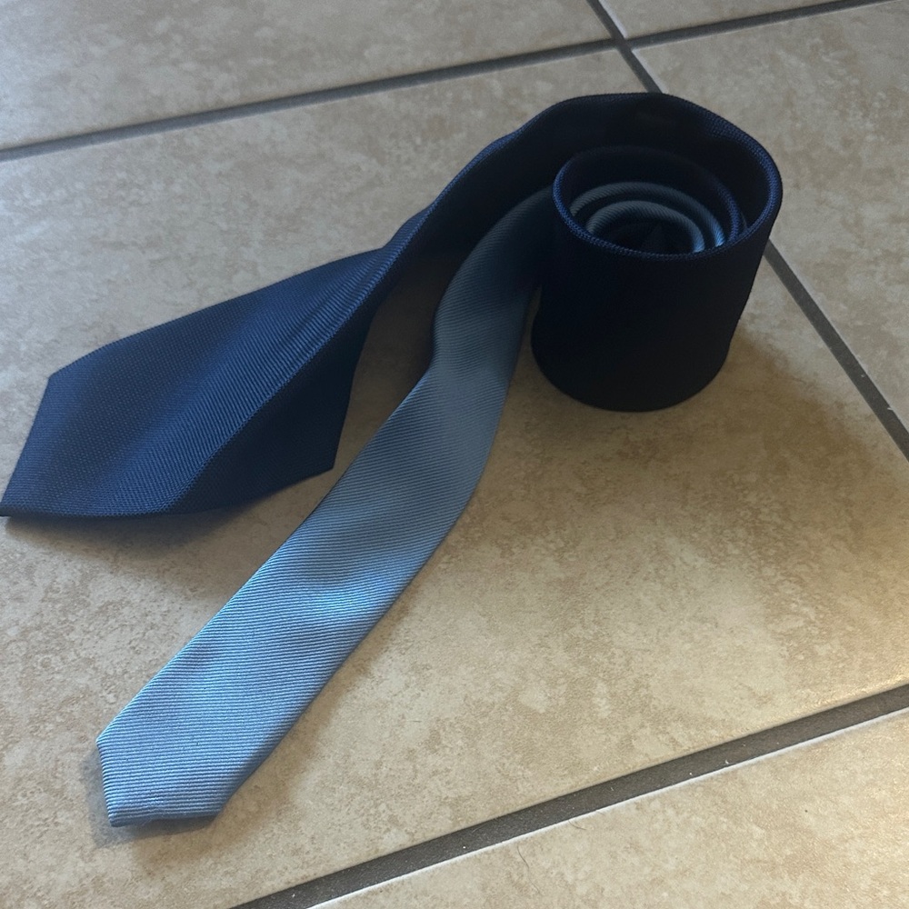 Tommy Hilfiger Navy and Light Blue Ties